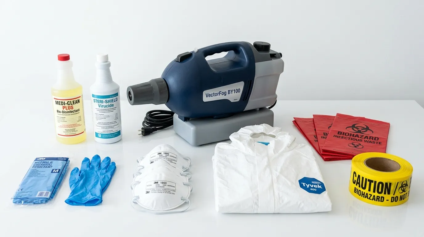 Professional biohazard remediation crew working in El Cerrito